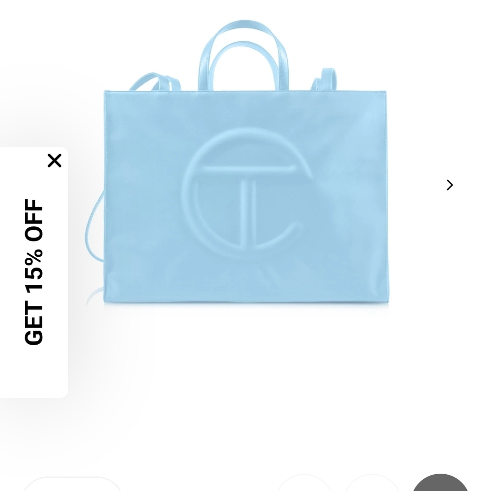 Telfar Light Blue Shopping Bag